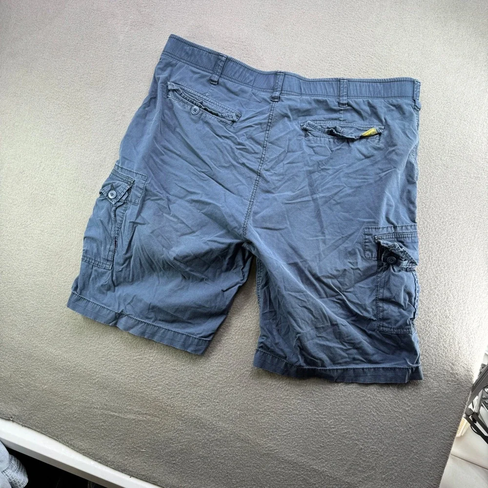 Wear First Cargo Shorts Men 42 Blue Ripstop Stretch Casual Outdoor Utility